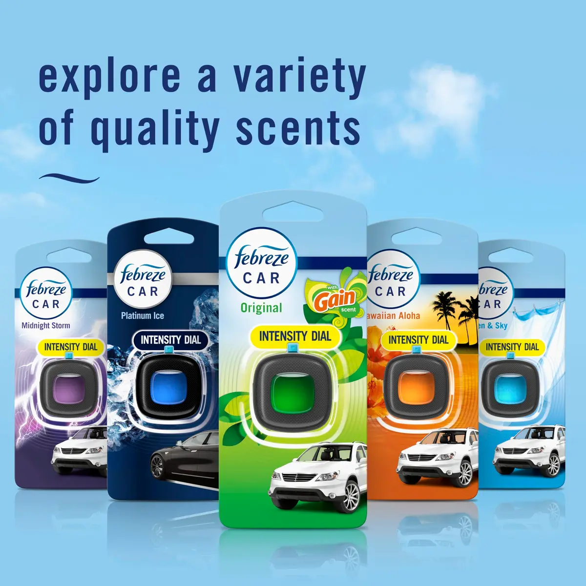 Febreze Car Air Freshener Vent Clip with Gain Original Scent, 1 Count | Lasts 30 Days - view 8