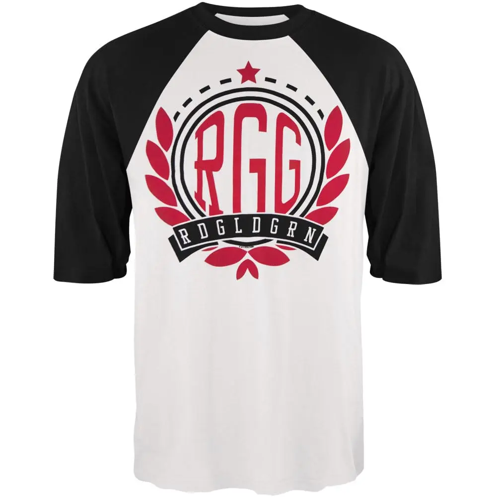 Old Glory Logo Raglan White X-Large | Classic Fit Baseball Jersey with Team Spirit - main product image