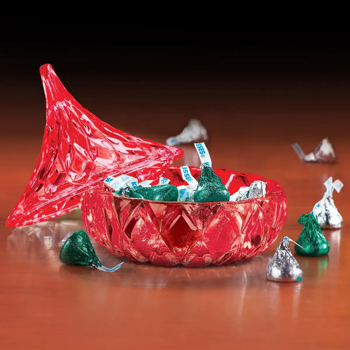 Godinger Hershey's Kiss Candy Dish Red Glass 12.7cm (5 Inch) | Authentic USA Import - view 3