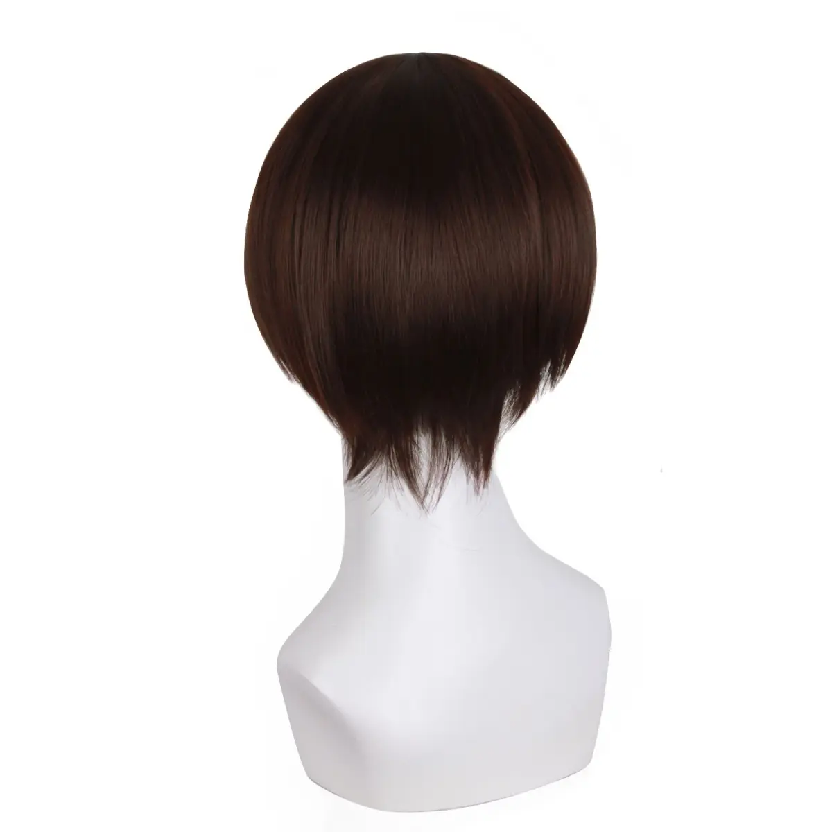 MapofBeauty Men's Short Straight Wig Dark Brown | Heat Resistant Synthetic Fiber - view 4