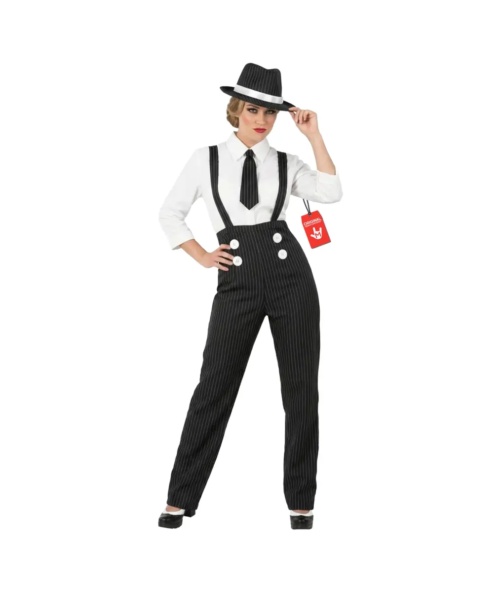 fun shack, Gangster Costume Women, Halloween Costumes for Women, S | 1920s Mobster Style with Comfortable Fit - main product image