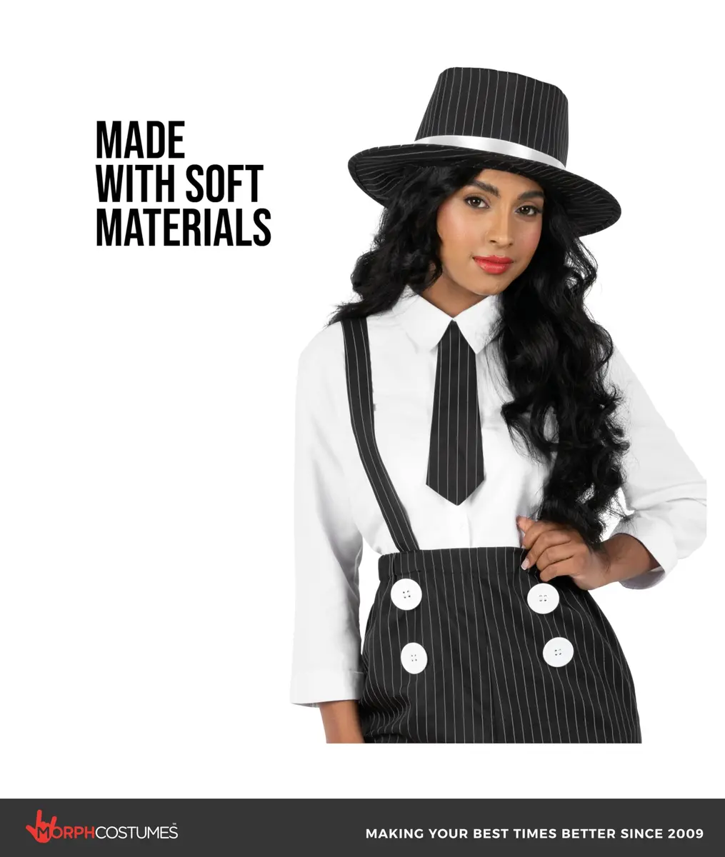 fun shack, Gangster Costume Women, Halloween Costumes for Women, S | 1920s Mobster Style with Comfortable Fit - view 4