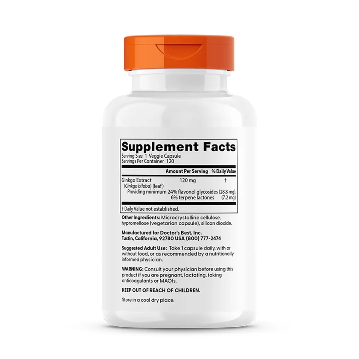 Doctor's BEST Extra Strength Ginkgo Biloba 120 mg | Cognitive Support for Adults (70-120 chars) - view 2