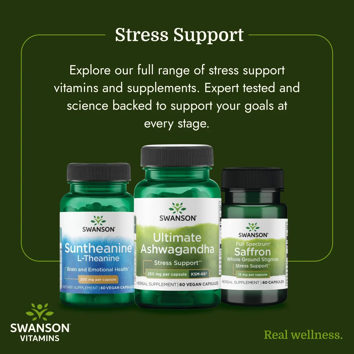 Swanson Ashwagandha KSM-66 250 mg | Herbal Stress Support Capsules - view 6