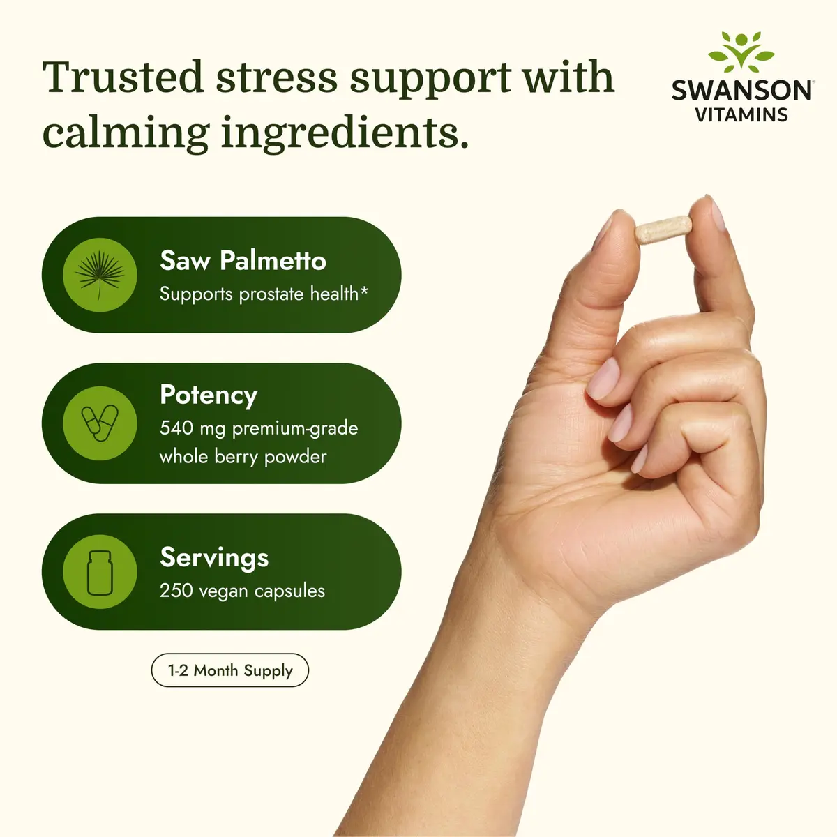 Swanson Ashwagandha KSM-66 250 mg | Herbal Stress Support Capsules - view 3