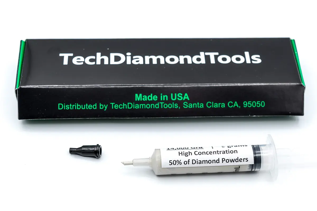 TechDiamondTools Diamond Lapping Paste Polishing Compound 5g (0.176 oz) | 800 Grit, 12-25 Micron, USA Made - main product image