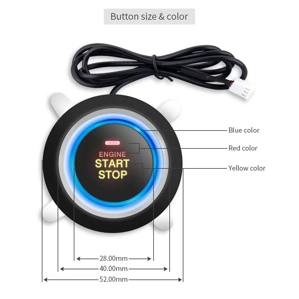 EASYGUARD EC004 Push Button Start Kit with RFID Keyless Go for DC12V Petrol Cars | Upgrade from Key Ignition - view 2