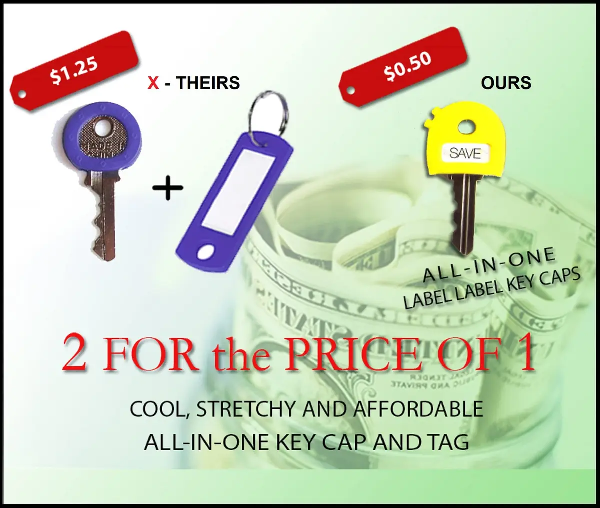 LABEL-LABEL-KEY-CAPS Stretchy Key Cap Covers 8 Pack Multicolor | Soft, Good Grip for Most Keys - view 8