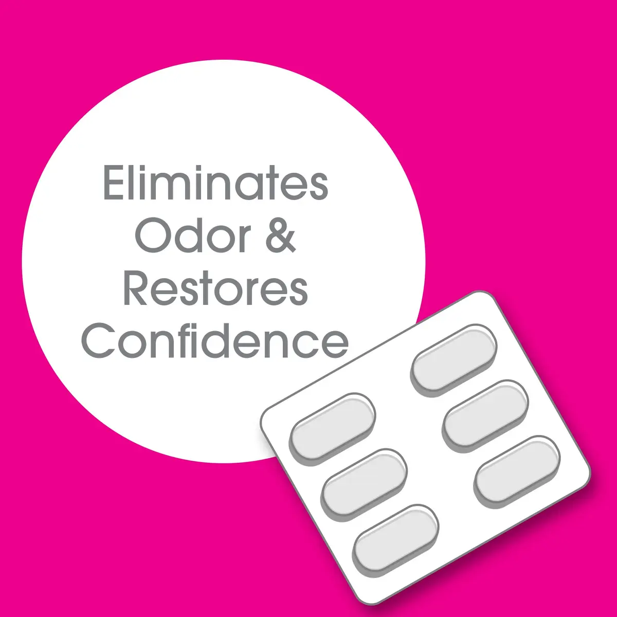 vH essentials Vaginal Odor Treatment, 6 Tablet Suppositories | pH Balanced, Fast-Acting, No-Mess - view 8