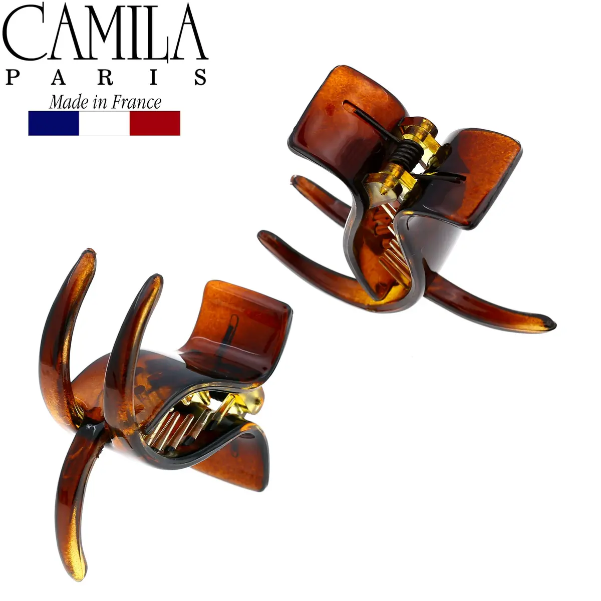 Camila Paris NV06 French Hair Clip 2 inch Brown | Strong Hold No Slip Grip - view 5