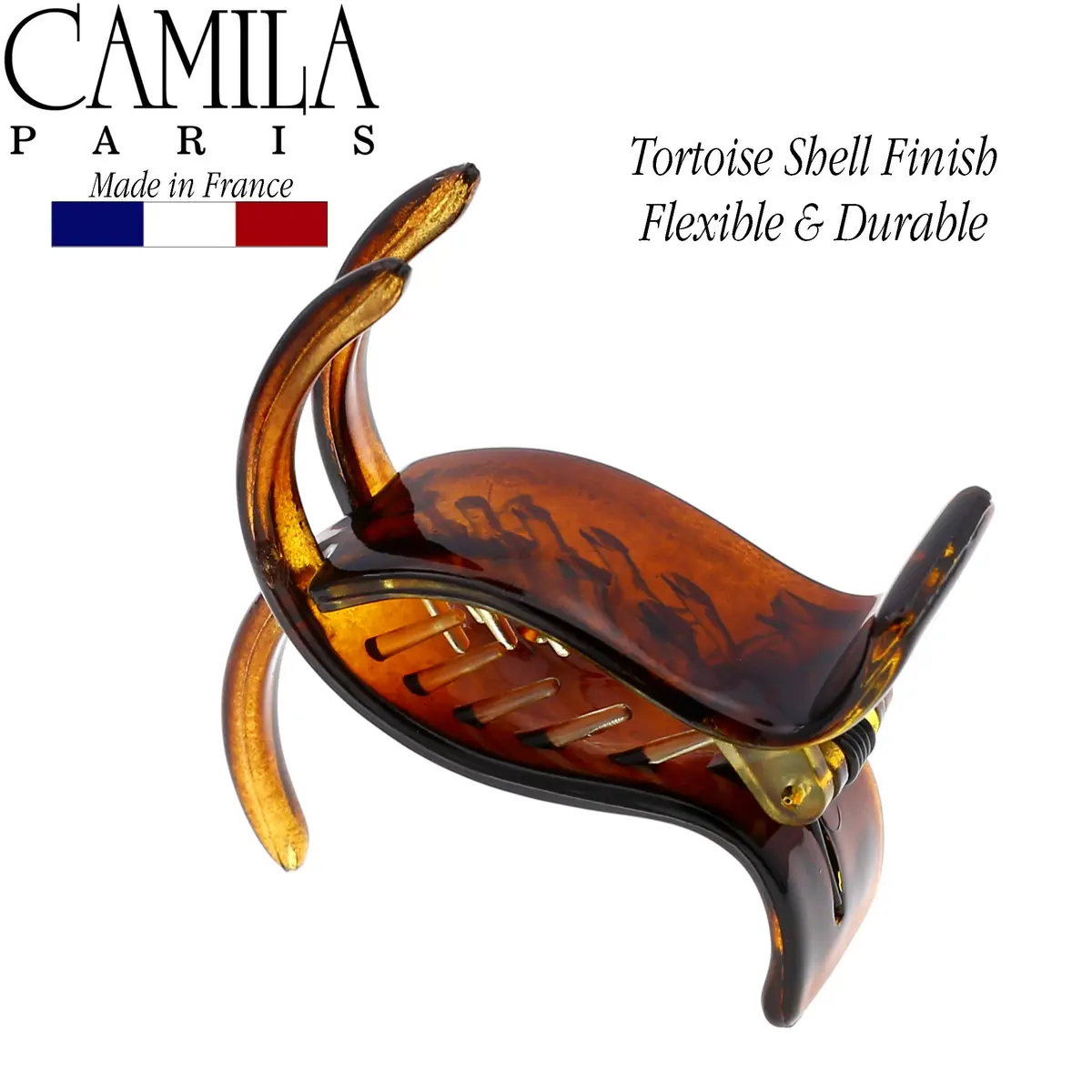 Camila Paris NV06 French Hair Clip 2 inch Brown | Strong Hold No Slip Grip - view 2