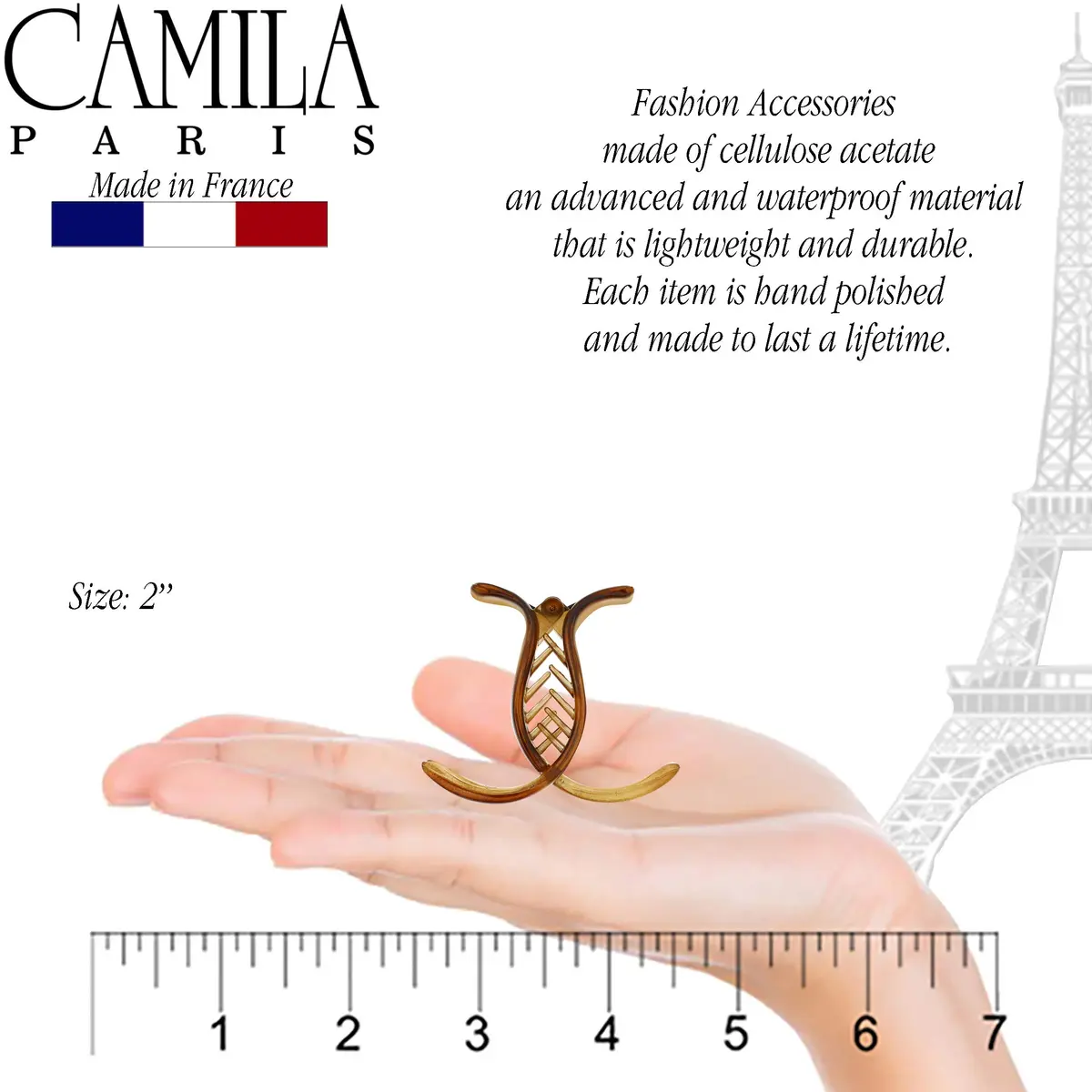 Camila Paris CP1432 French Hair Clip 2 inch | Strong Hold No Slip Grip for Women - view 3