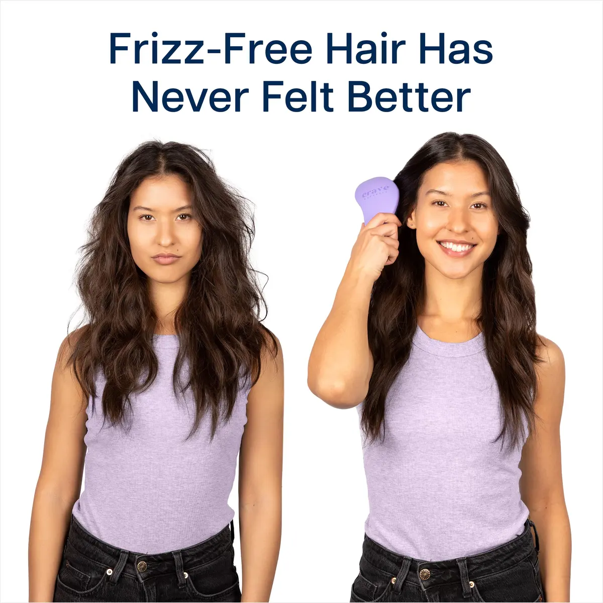 Crave Naturals Glide Thru Hair Brush - Detangler Brush for Curly, Straight, Wet or Dry Hair - Gentle Detangling Brushes for Adults, Kids, Toddlers - Hair Accessories for Women, 19cm (7.5") x 7.6cm (3") - Purple - view 7