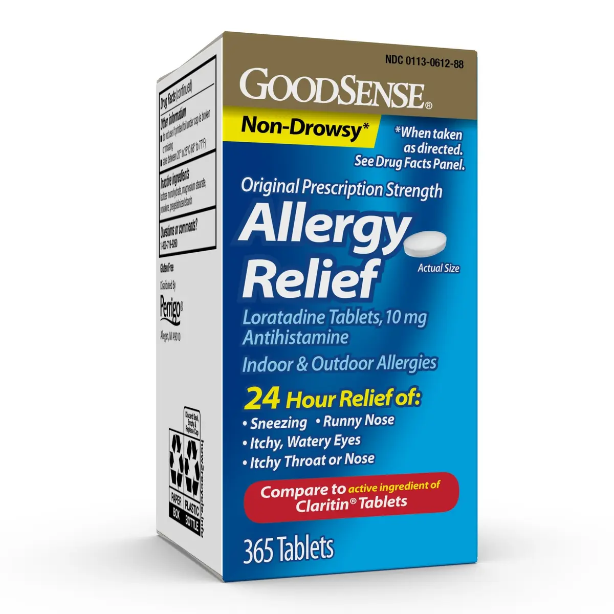 GoodSense Loratadine 10 mg Allergy Relief Tablets | 365 Count, Non-Drowsy, 24-Hour Relief - main product image