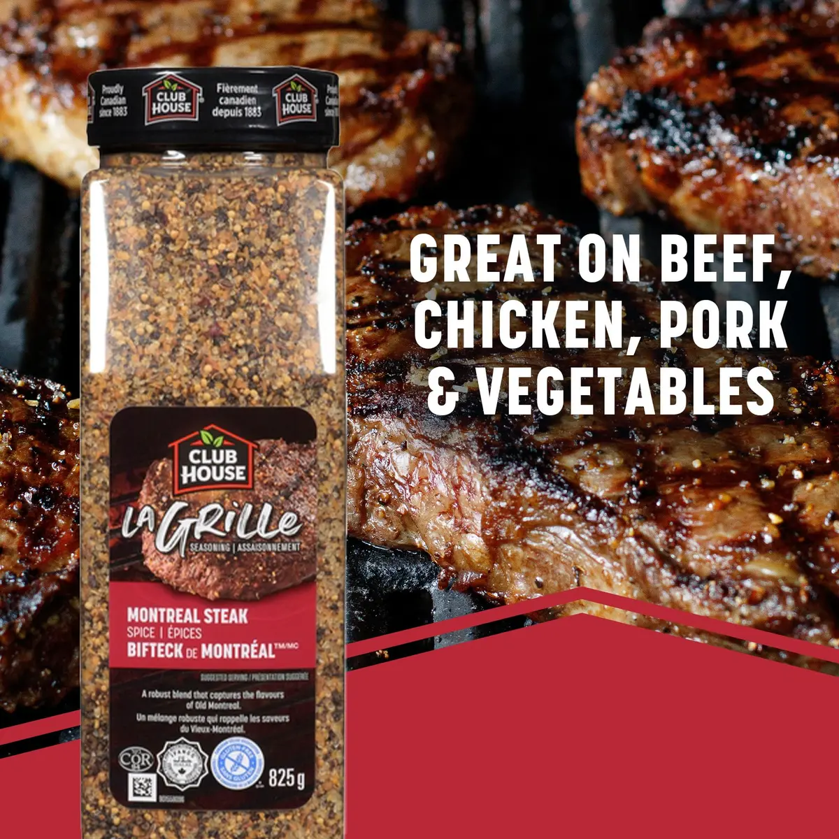 Club House La Grille Montreal Steak Spice, 825g | Authentic Canadian Meat Seasoning for Grilling - view 8