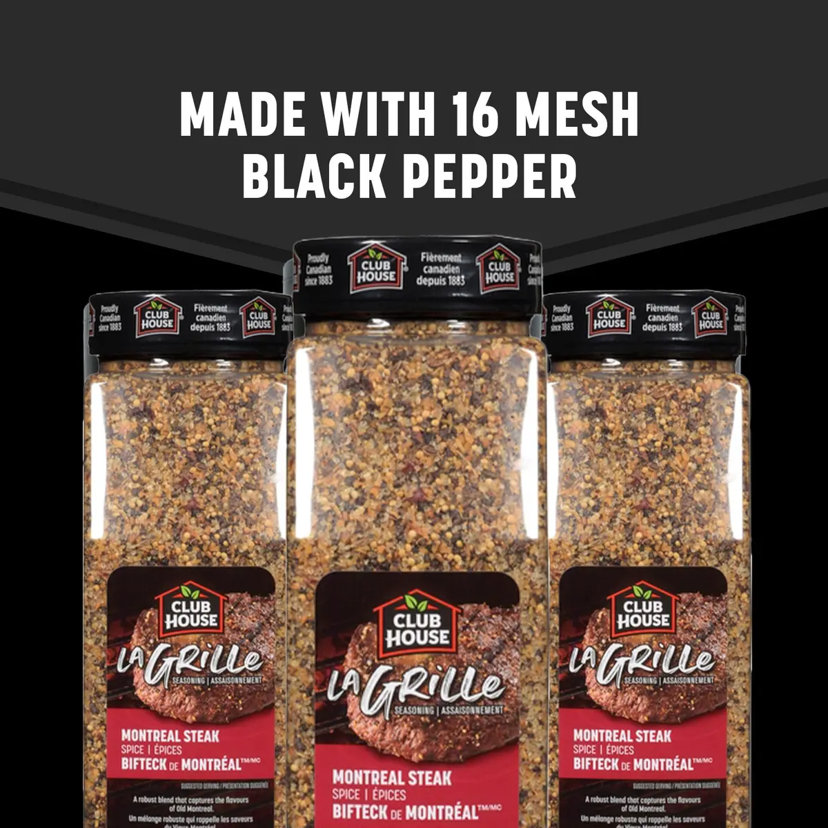 Club House La Grille Montreal Steak Spice, 825g | Authentic Canadian Meat Seasoning for Grilling - view 2
