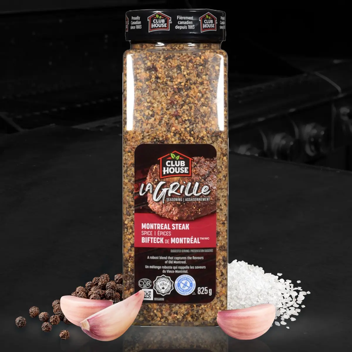 Club House La Grille Montreal Steak Spice, 825g | Authentic Canadian Meat Seasoning for Grilling - view 3