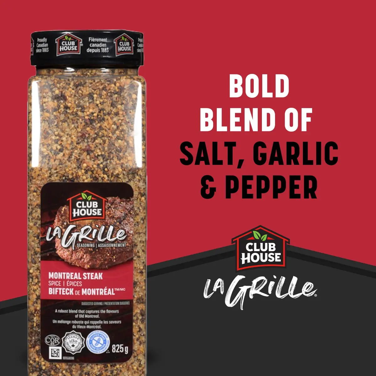 Club House La Grille Montreal Steak Spice, 825g | Authentic Canadian Meat Seasoning for Grilling - view 4