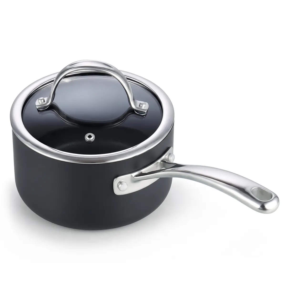 Cooks Standard 2-Quart Hard Anodized Nonstick Saucepan with Glass Lid | Durable, Even Heat, Easy Clean (70-120 chars) - main product image