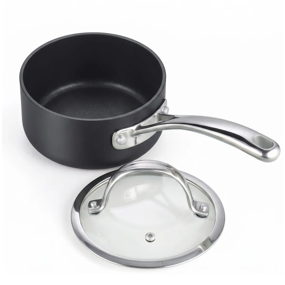 Cooks Standard 1-Quart Hard Anodized Nonstick Saucepan with Glass Lid | Even Heat, Durable Aluminum, Oven Safe to 450°F - view 9