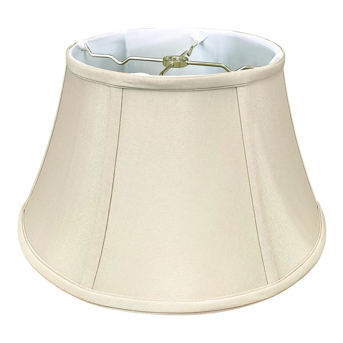 Royal Designs, Inc. Shallow Drum Bell Billiotte Wall Lamp Shade, BS-711-12BG, Beige, 8 x 12.5 x 7.6 | Heavy Grade Rust-Resistant Metal - main product image