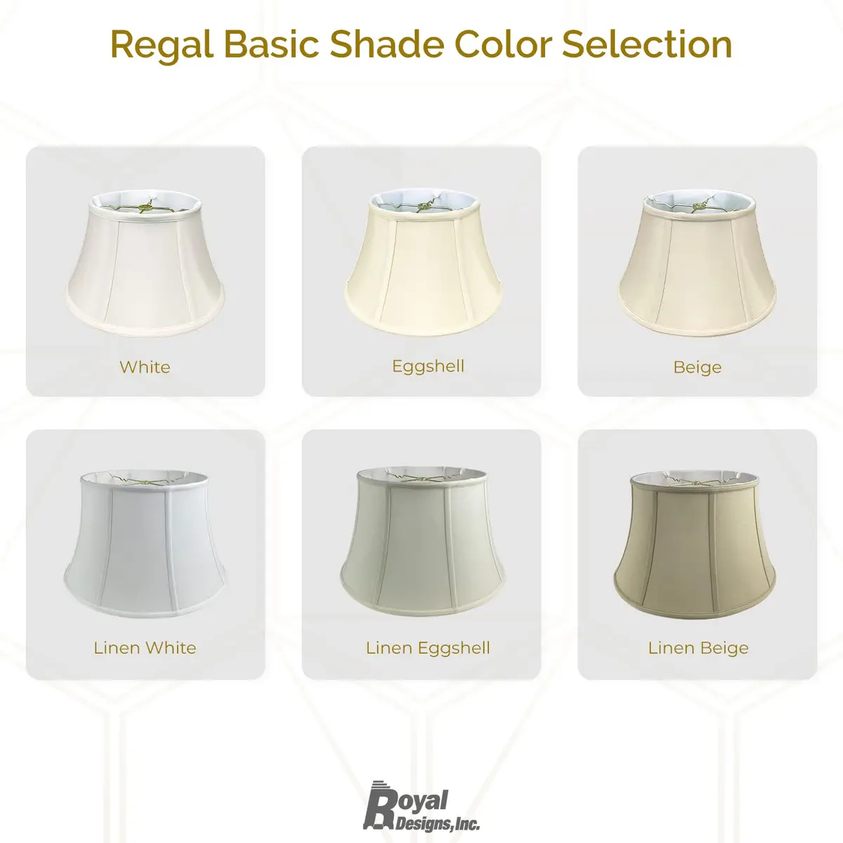 Royal Designs BS-711-17BG Shallow Drum Bell Billiotte Lamp Shade, 11 x 17 x 10, Beige | Classic silk-type fabric, handcrafted quality - view 2