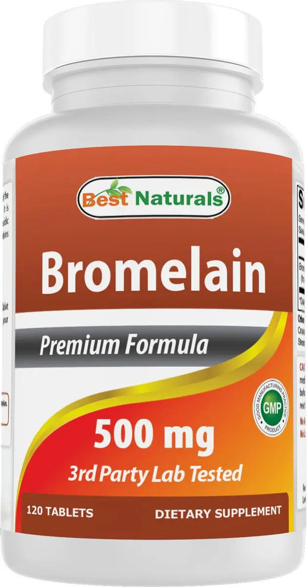 Best Naturals Bromelain Digestive Enzyme Tablets 500 mg (120 Count) | Supports Digestion & Joint Health - main product image
