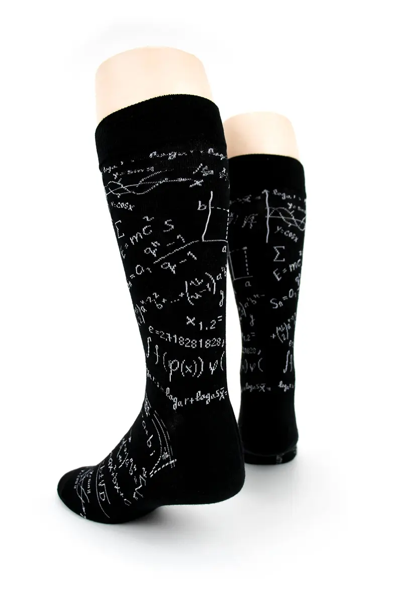 Foot Traffic Men's Education-Themed Socks, Math Genius (Size 7-12) | Fun, Comfortable & Unique - view 3