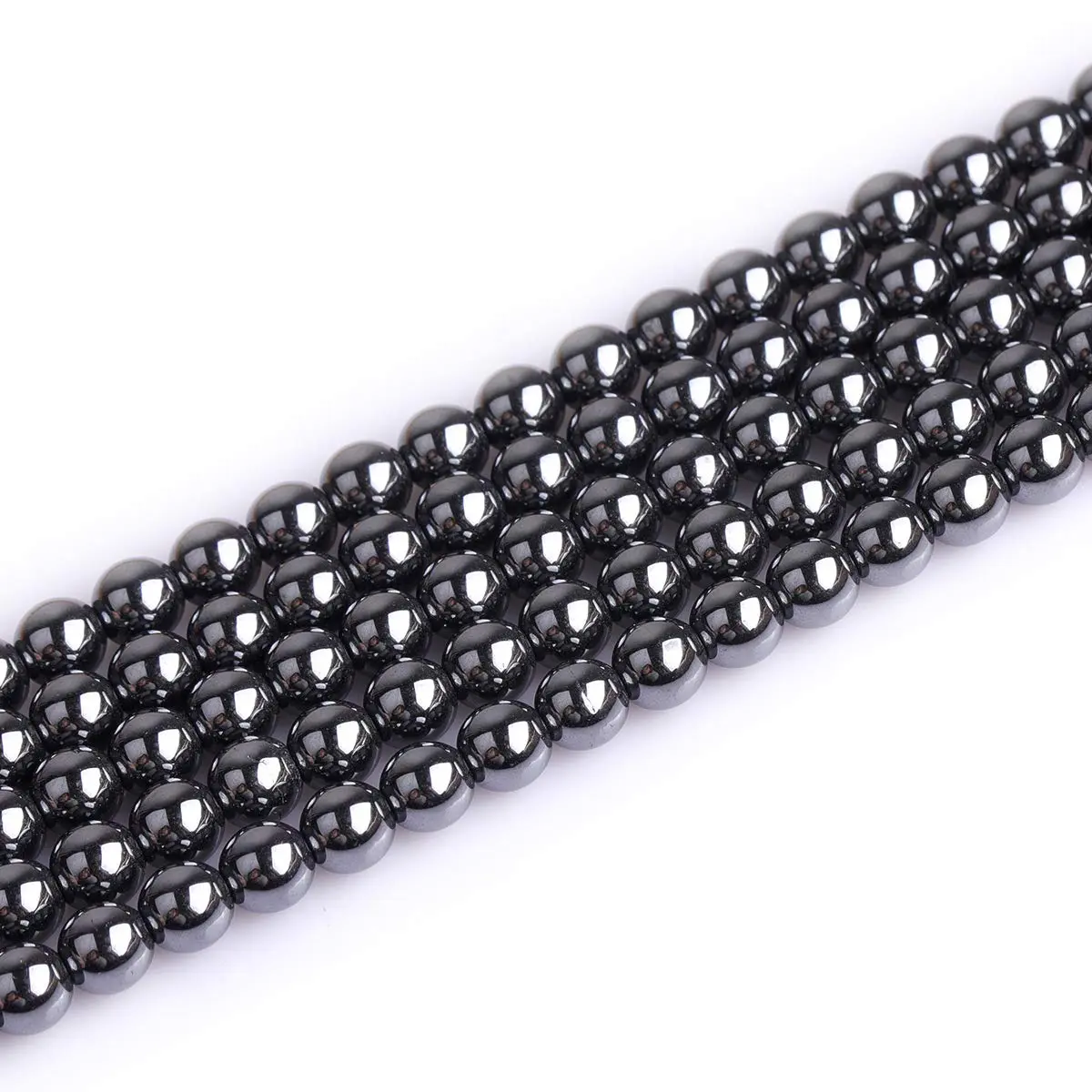GEM-INSIDE Natural Black Hematite Gemstone Beads 6mm Round for Jewelry Making | Authentic USA Import - main product image