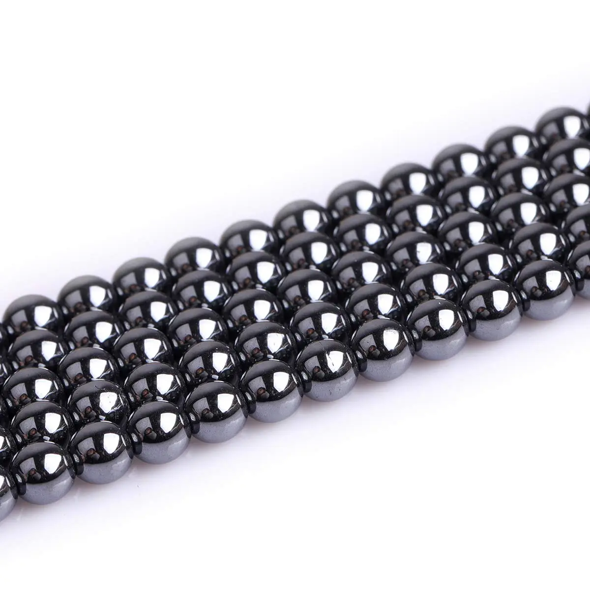 GEM-INSIDE Natural Black Hematite Gemstone Beads 6mm Round for Jewelry Making | Authentic USA Import - view 2
