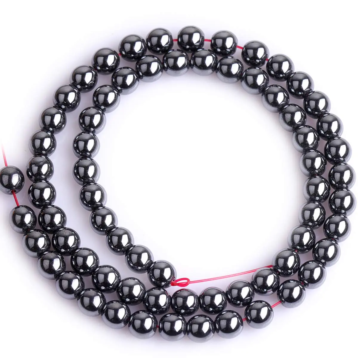 GEM-INSIDE Natural Black Hematite Gemstone Beads 6mm Round for Jewelry Making | Authentic USA Import - view 4