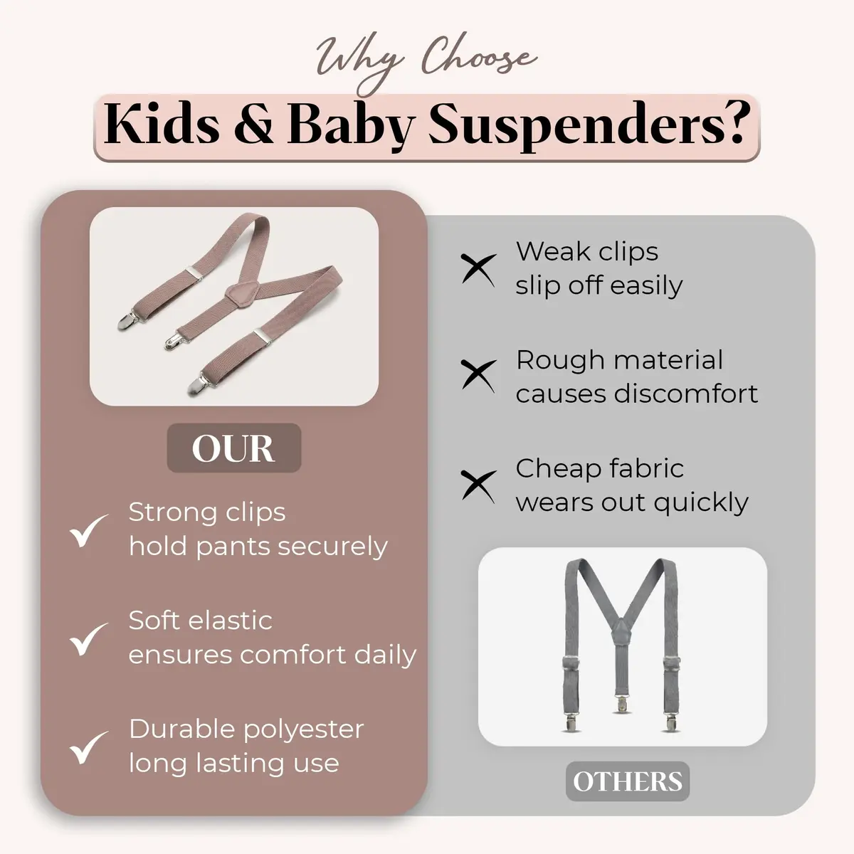 HOLD'EM Suspenders for Kids - 1 Inch Suspender Perfect for Tuxedo- Lemon Yellow (22") | Durable Elastic & Leather - view 7