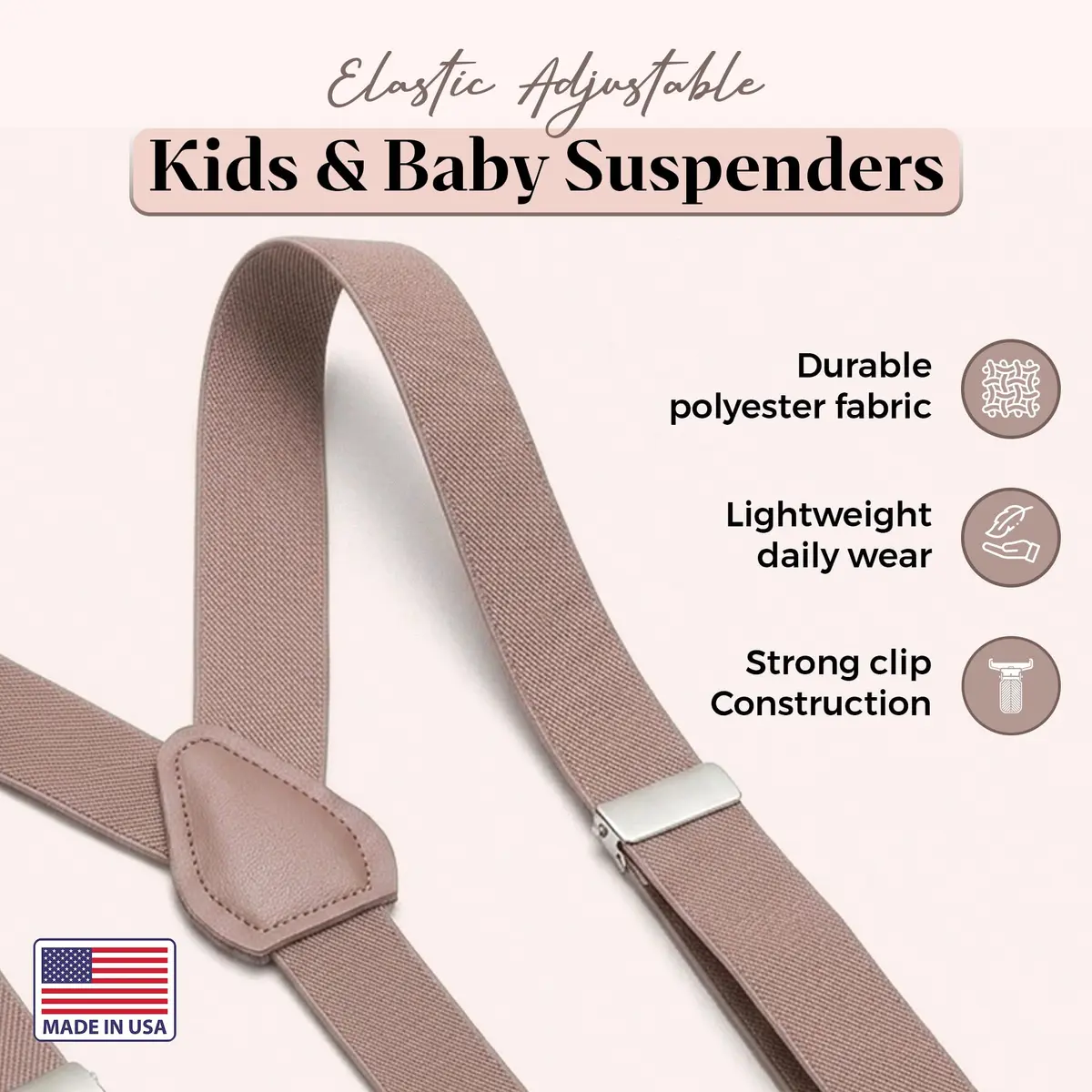 HOLD'EM Suspenders for Kids - 1 Inch Suspender Perfect for Tuxedo- Lemon Yellow (22") | Durable Elastic & Leather - view 2