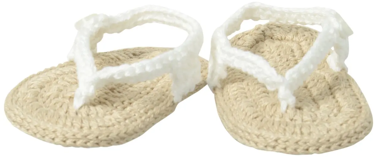 Jefferies Socks unisex baby Newborn My First Flip Flops | Hand crocheted cotton infant socks - main product image