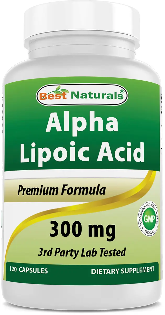 Best Naturals Alpha Lipoic Acid 300 mg 120 Capsules | Antioxidant Support for Adults - main product image