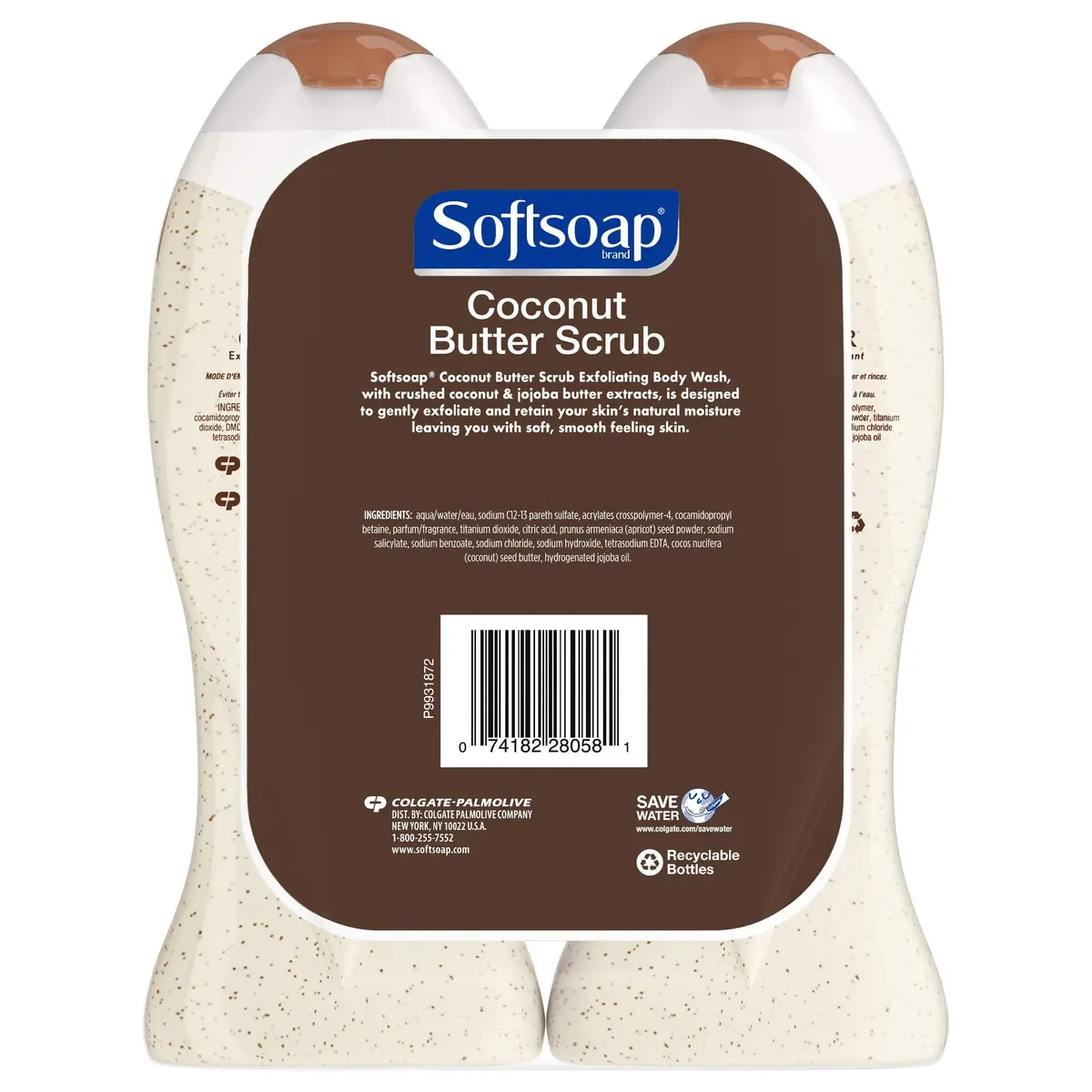 Softsoap Body Butter Coconut Scrub 15 Fl Oz (Pack of 2) | Gentle Daily Exfoliation with Tropical Scent - view 3