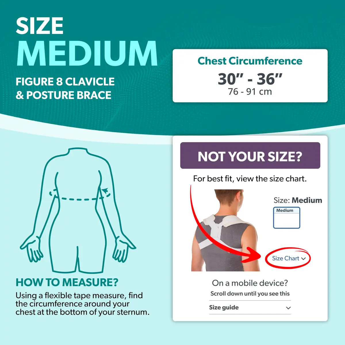 BraceAbility Clavicle Support Brace - Figure 8 Upper Back Posture Corrector for Women & Men, Shoulder Straightener, Kyphosis Relief, Sling for Injuries & Fractures - view 2