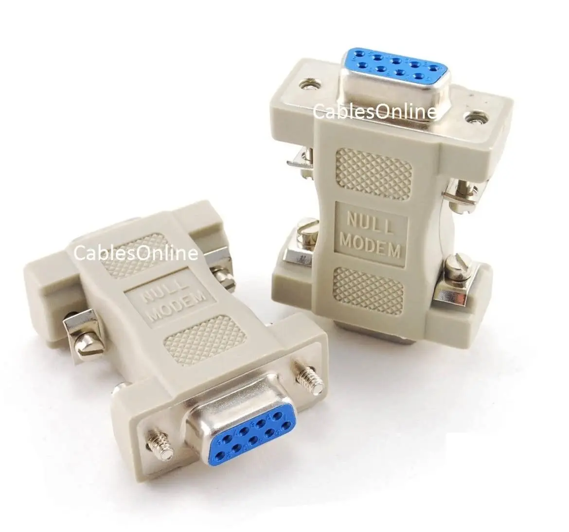 CablesOnline DB9 Serial Null Modem Female to Female Adapter (2-Pack) | Connect Two Computers Directly - main product image