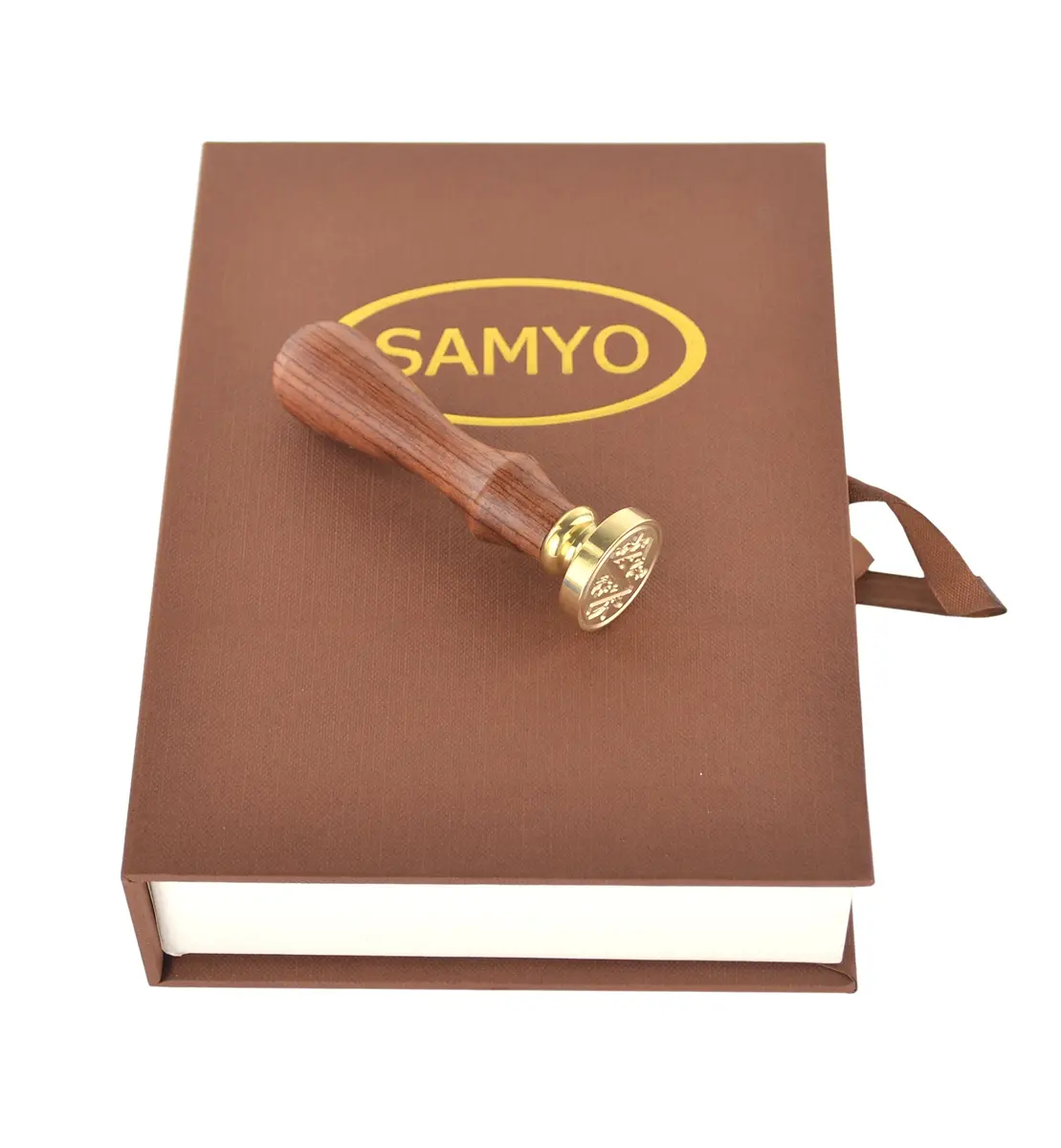 SAMYO Wax Seal Stamp Kit Letter B | Retro Creative Sealing Wax Stamp Set Brass Handle - view 5