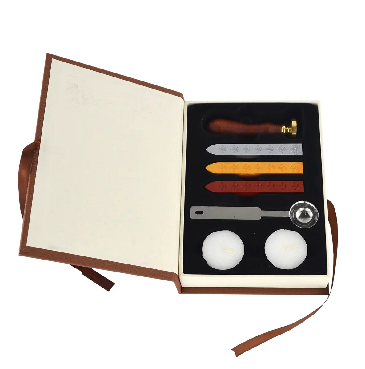 SAMYO Wax Seal Stamp Kit Letter B | Retro Creative Sealing Wax Stamp Set Brass Handle - view 2
