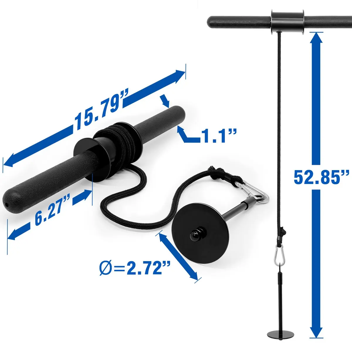 Yes4All Wrist and Forearm Blaster with Standard Weight Plate Compatibility | 0.68 kg (1.5 lb) Black - view 2