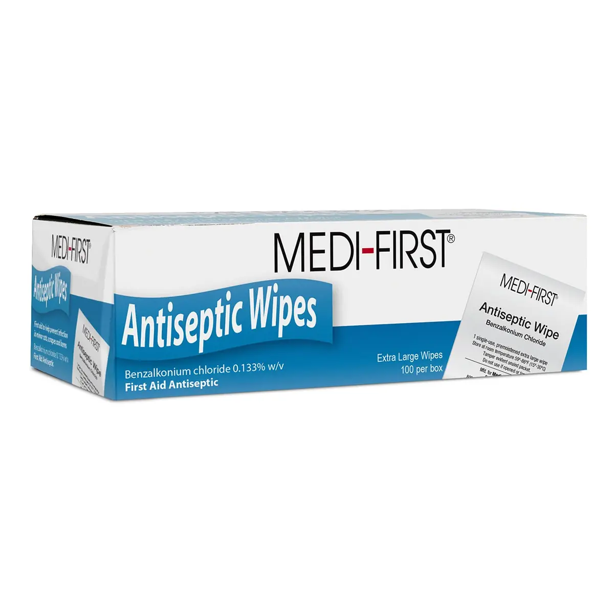 Medique Antiseptic Wipes 100 Count | Cleans Face, Hands & Body Without Soap - main product image