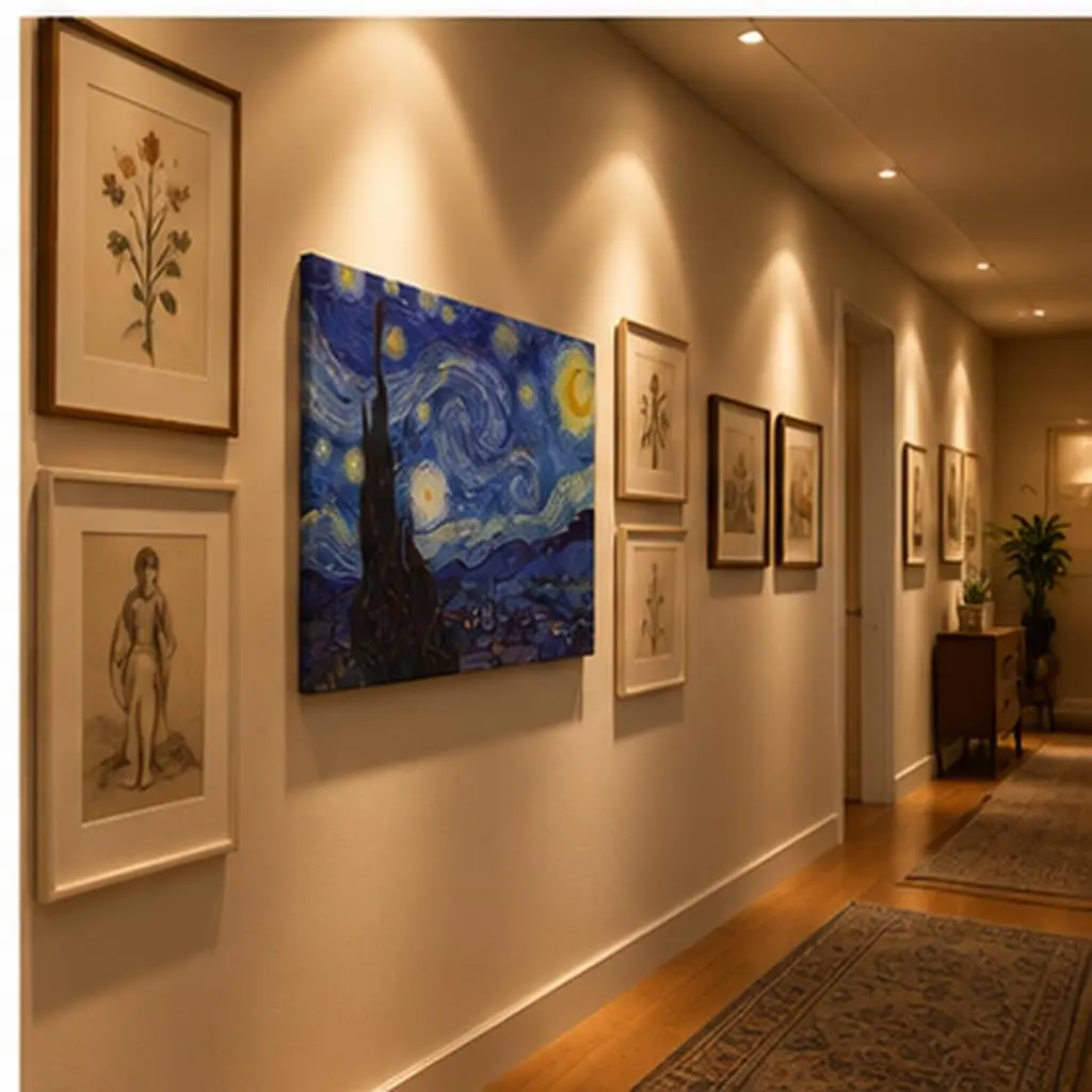 Wieco Art Classic Abstract Giclee Canvas Prints Wall Art for Living Room Home Office Decor Large Starry Night by Van Gogh Famous Artwork Modern Landscape - view 4