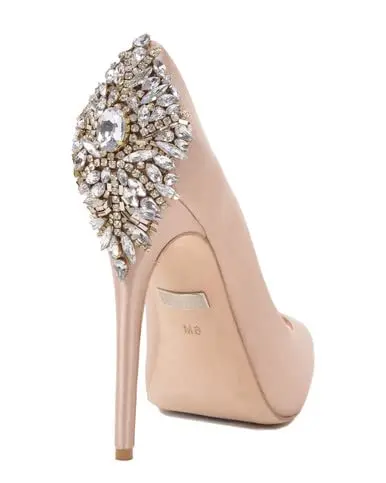 Badgley Mischka Kiara Platform Pump, White, US 10 | Elegant Rhinestone Accents - view 16
