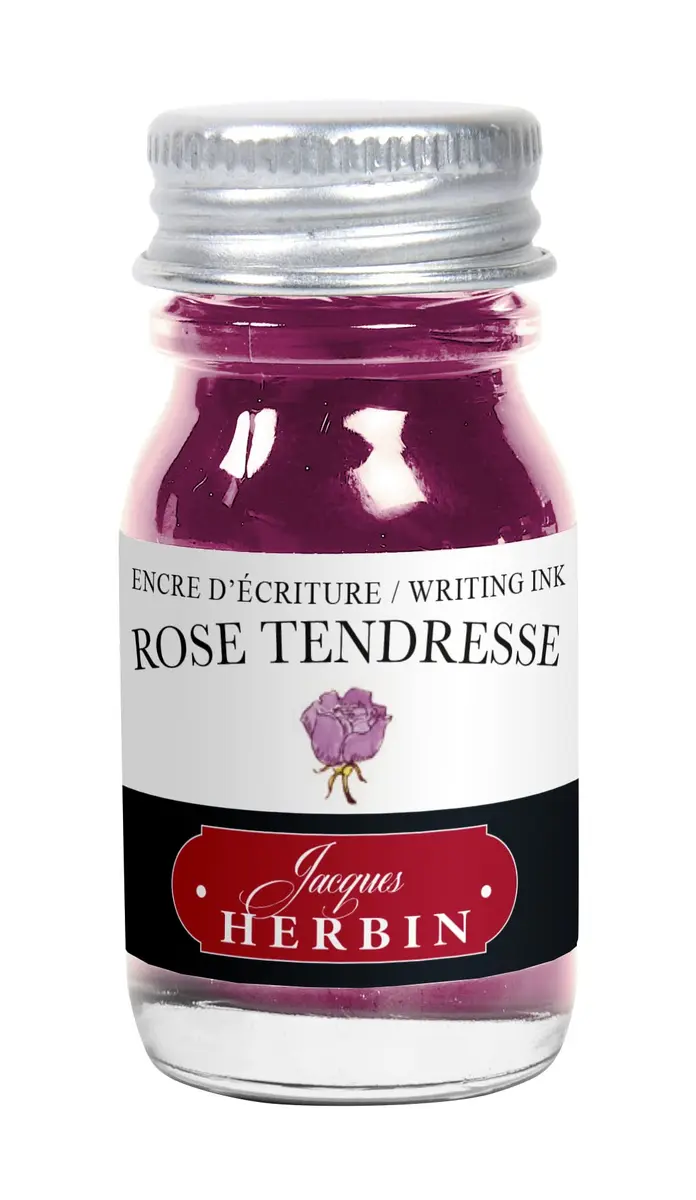 Jacques Herbin Traditional Bottled Ink Tender Rose 10ml (0.3 fl oz) | Smooth Flow, Fast Drying - main product image