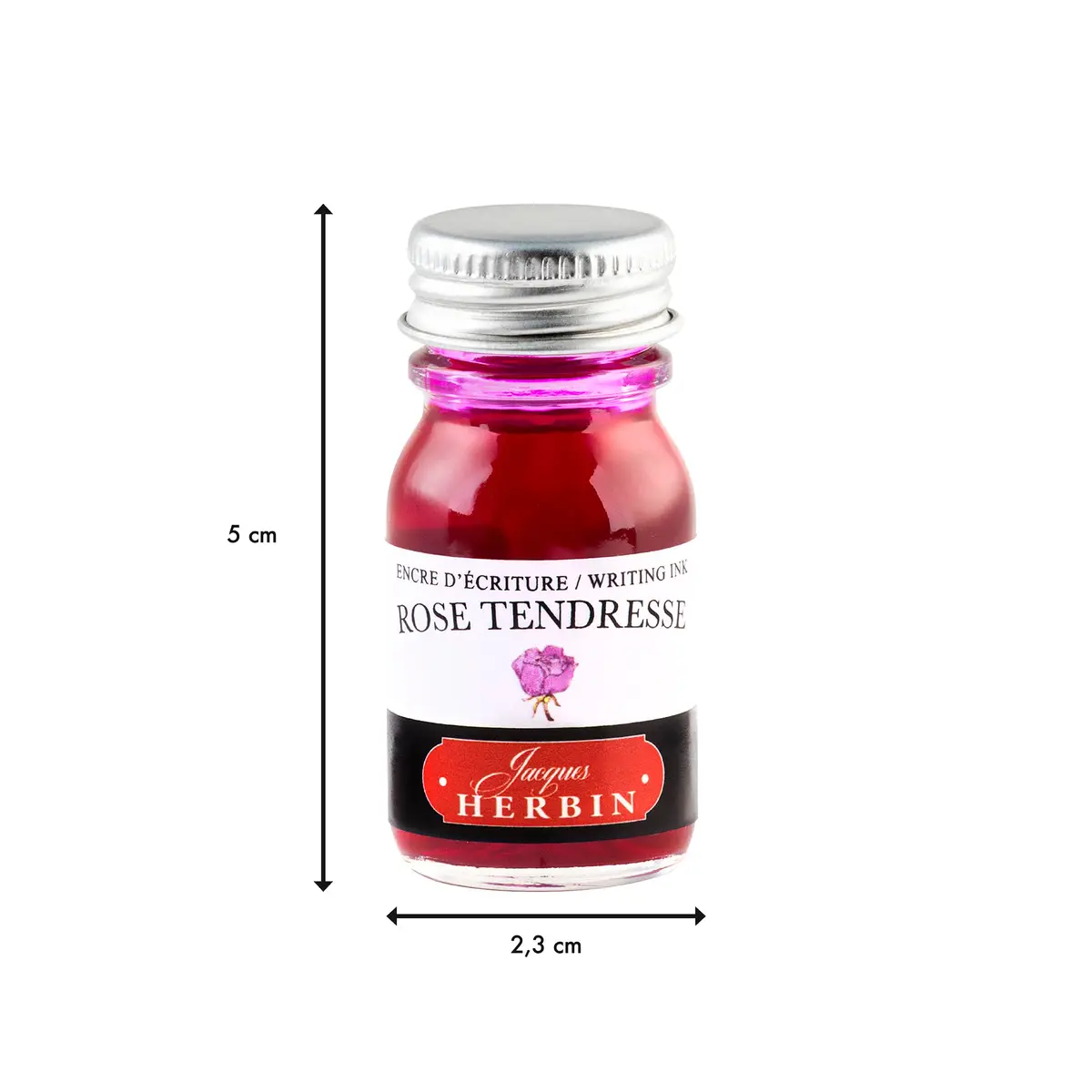 Jacques Herbin Traditional Bottled Ink Tender Rose 10ml (0.3 fl oz) | Smooth Flow, Fast Drying - view 2