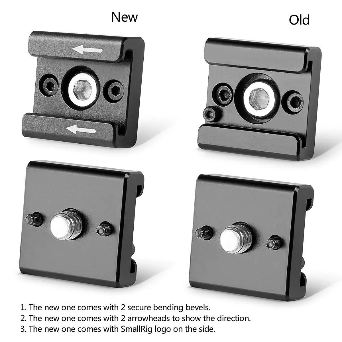 SMALLRIG Cold Shoe Mount Adapter with 1/4" Thread - 1241 | Mounts Lights, Microphones, and Accessories - view 2