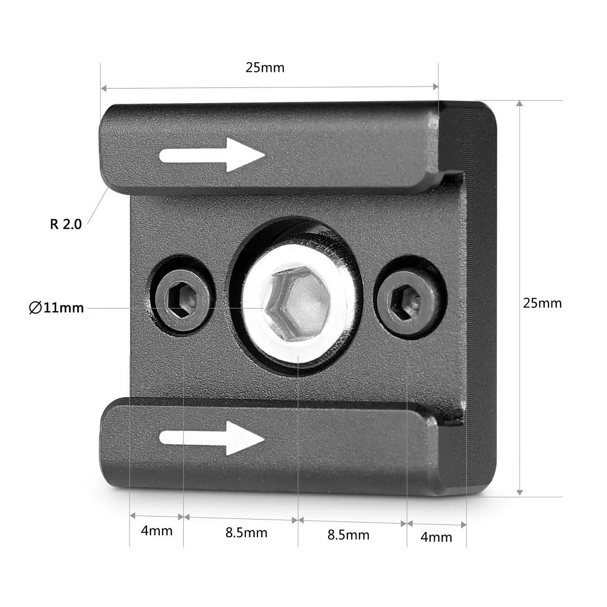SMALLRIG Cold Shoe Mount Adapter with 1/4" Thread - 1241 | Mounts Lights, Microphones, and Accessories - view 3