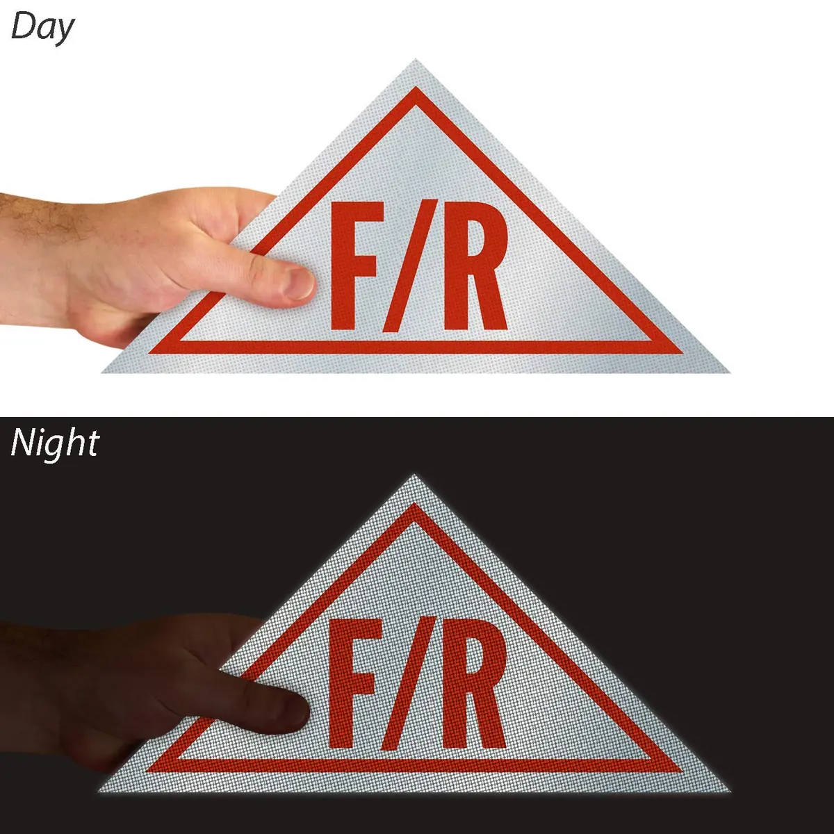 SmartSign K-4390-EG-06x12-TRI Floor & Roof Truss Sign | 6" x 12" Aluminum Reflective Sign - view 2