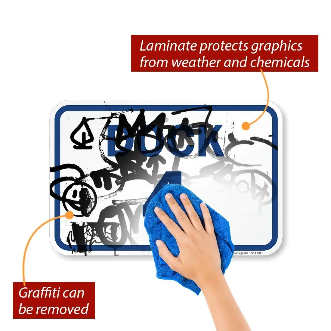 SmartSign Dock 4 Metal Sign 12 x 18 inch (30.5 x 45.7 cm) | Rustproof Aluminum with Lamination - view 5